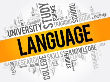 Dil kelime bulutu kolaj