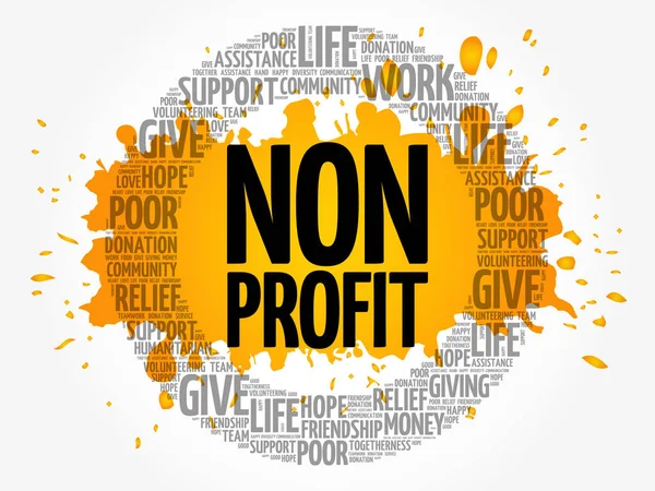 Non Profit word cloud collage — Stock Vector