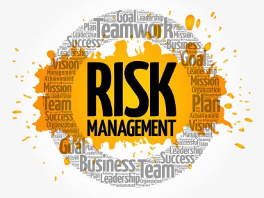 Risk yönetimi daire kelime bulutu