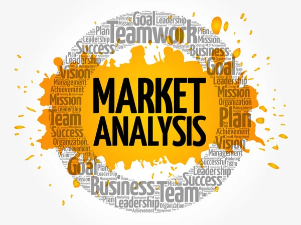 Облако круга анализа рынка — стоковый вектор