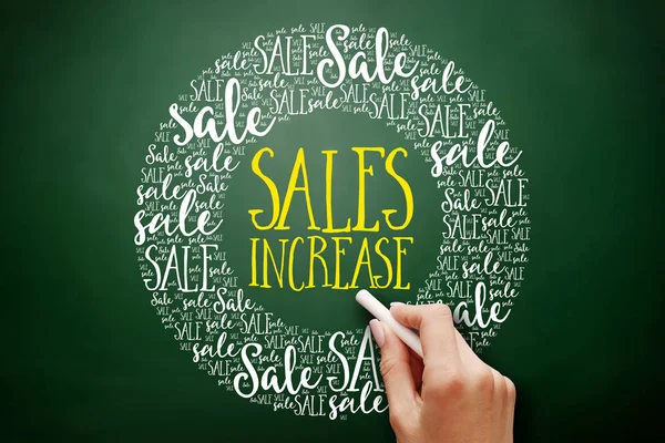 Sales verhoging word cloud collage — Stockfoto