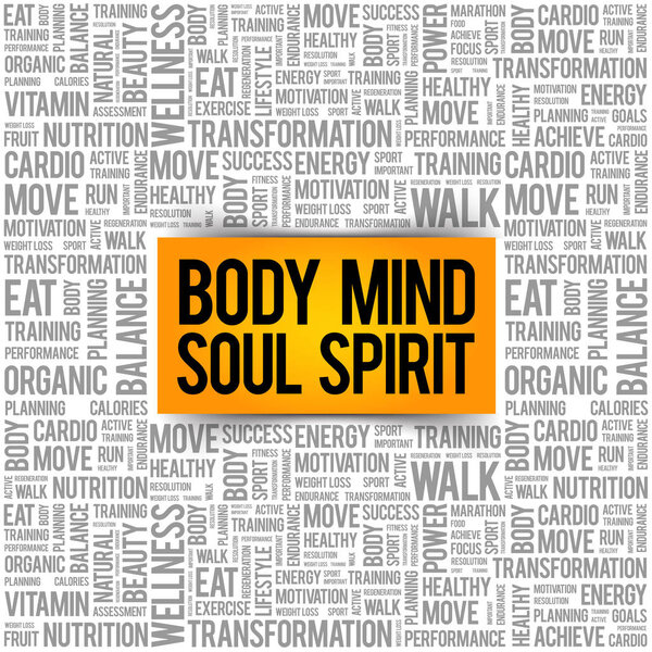 Body Mind Soul Spirit word cloud