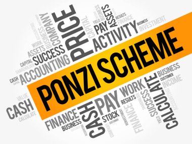 Ponzi scheme word cloud clipart