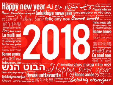Farklı dillerde 2018 mutlu yeni yıl