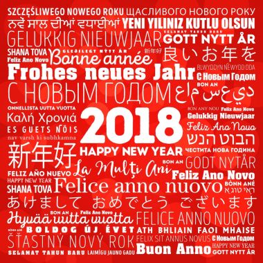 Farklı dillerde 2018 mutlu yeni yıl