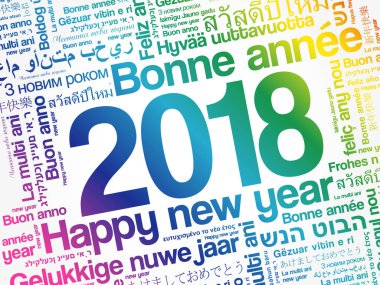 Farklı dillerde 2018 mutlu yeni yıl