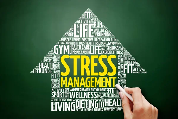 Stress Management arrow word cloud — Stock Photo, Image