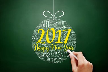 Mutlu yeni yıl 2017 Noel top