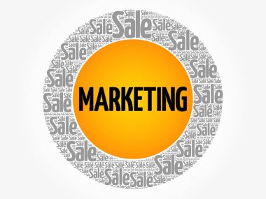 Daire damga kelime bulutu pazarlama