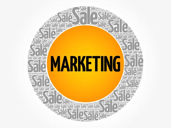 Daire damga kelime bulutu pazarlama