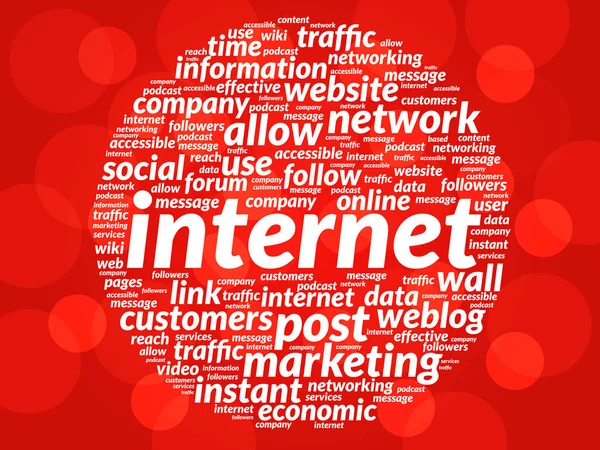 Internet word cloud collage — Stock vektor