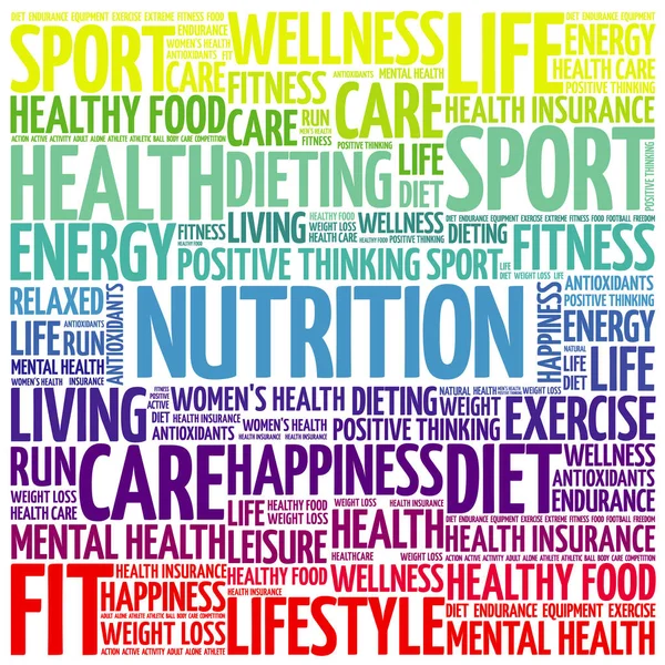 Nutrition word cloud collage — Stock Vector