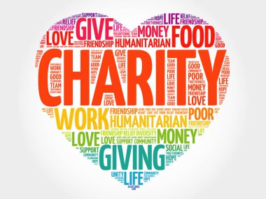 Sadaka kalp kelime bulutu kolaj