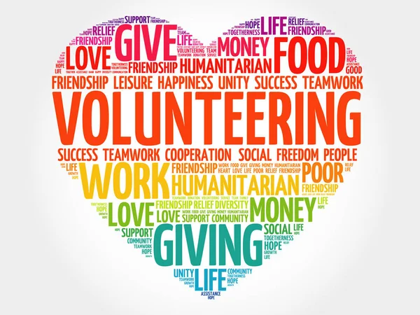 Volunteering word cloud — Stock Vector