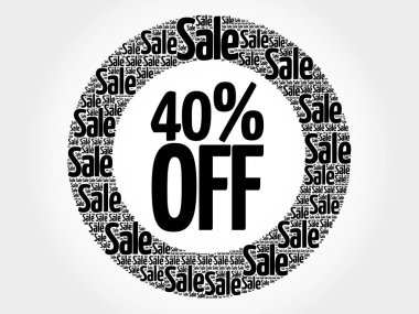% 40 off Satılık kelime bulutu