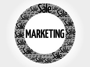 Daire damga kelime bulutu pazarlama