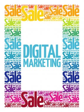 Dijital pazarlama kelime bulutu