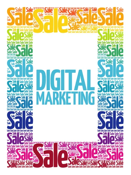 Dijital pazarlama kelime bulutu