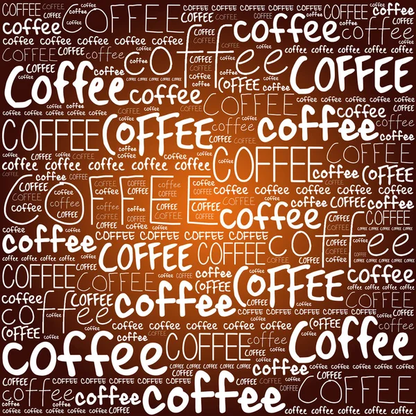 Parole caffè nube collage — Vettoriale Stock