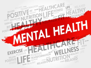 Ruh sağlığı kelime bulutu