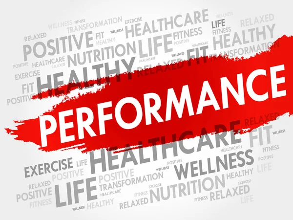 PERFORMANCE mot nuage, fitness — Image vectorielle