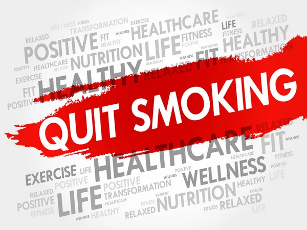 Quit Smoking word cloud collage — Stock Vector