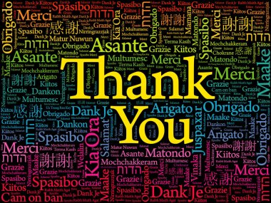 teşekkür ederim kelime bulutu