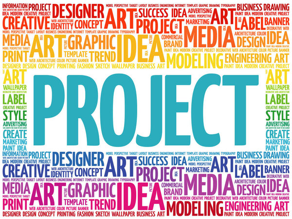 PROJECT word cloud, creative concept