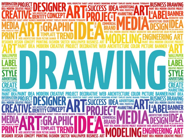 Tekening word cloud, creatief concept — Stockvector