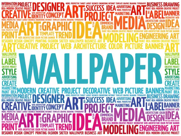 Wallpaper word cloud — Stockvector