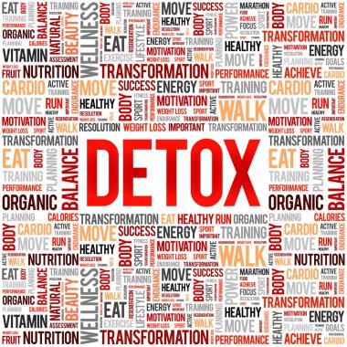 Kelime bulutu arka plan Detoks