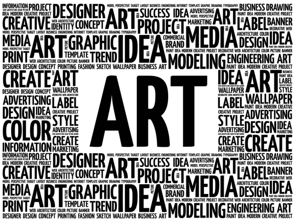 Art word cloud — Stockvector