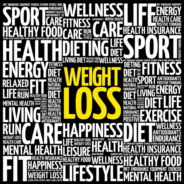 Gewichtsverlust Wortwolke — Stockvektor