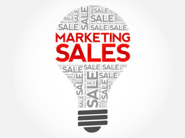 Pazarlama satış ampul kelime bulutu
