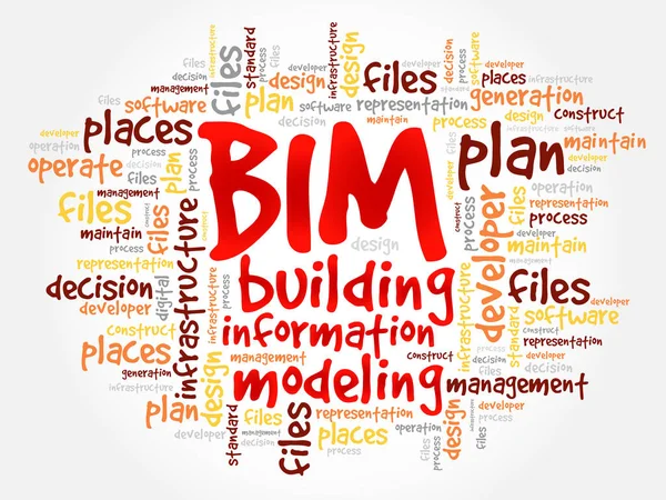 BIM - building information modeling — Stock vektor
