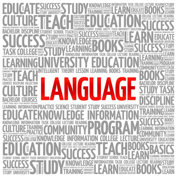 LANGUAGE word cloud collage — Stock Vector