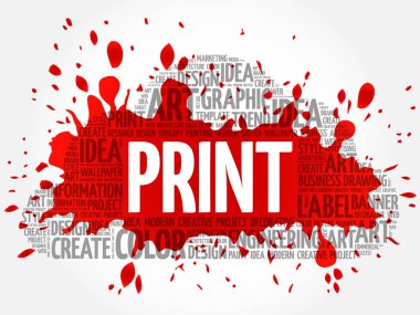 Yazdırma kelime bulutu, yaratıcı kavramı