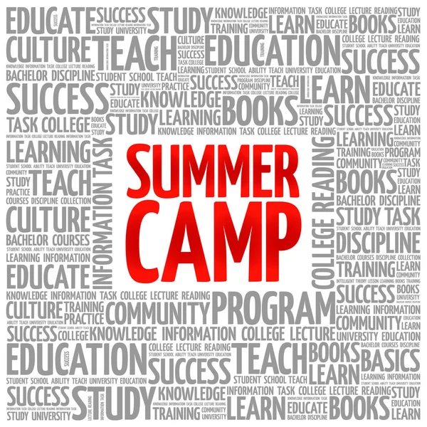 Summer Camp word cloud — Stock vektor