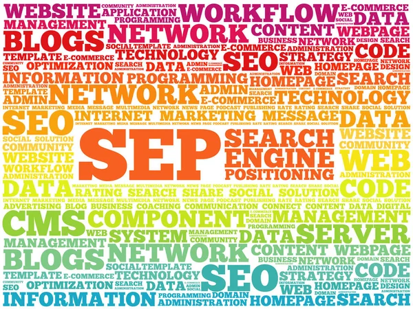 SEP (posicionamiento del motor de búsqueda ) — Archivo Imágenes Vectoriales
