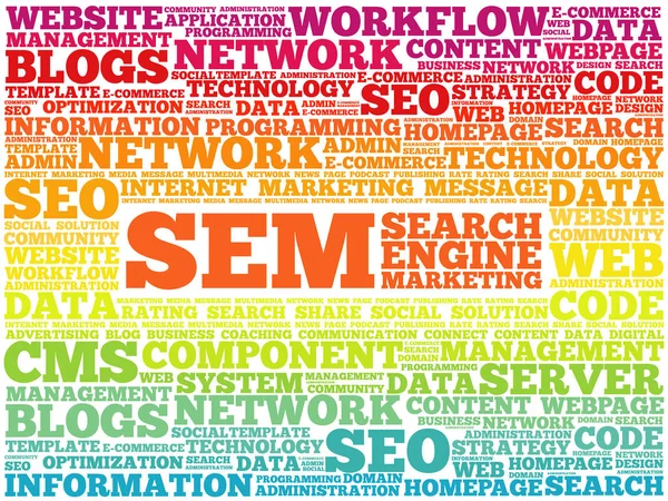 SEM (Search Engine Marketing) — Vettoriale Stock