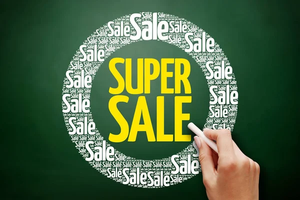 SUPER SALE word cloud collage — Stock Photo, Image