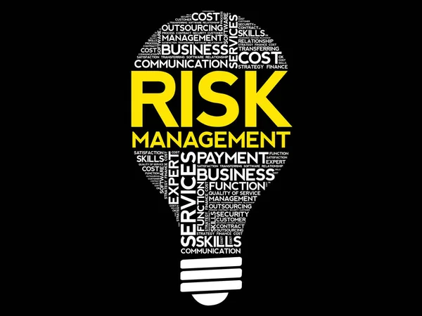 Risk Management glödlampa — Stock vektor