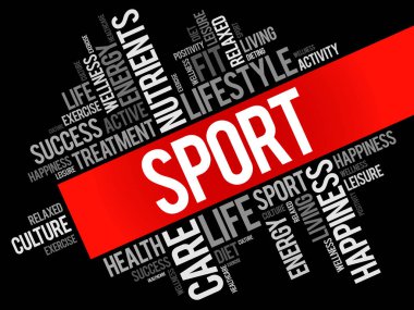 Spor kelime bulutu arka plan