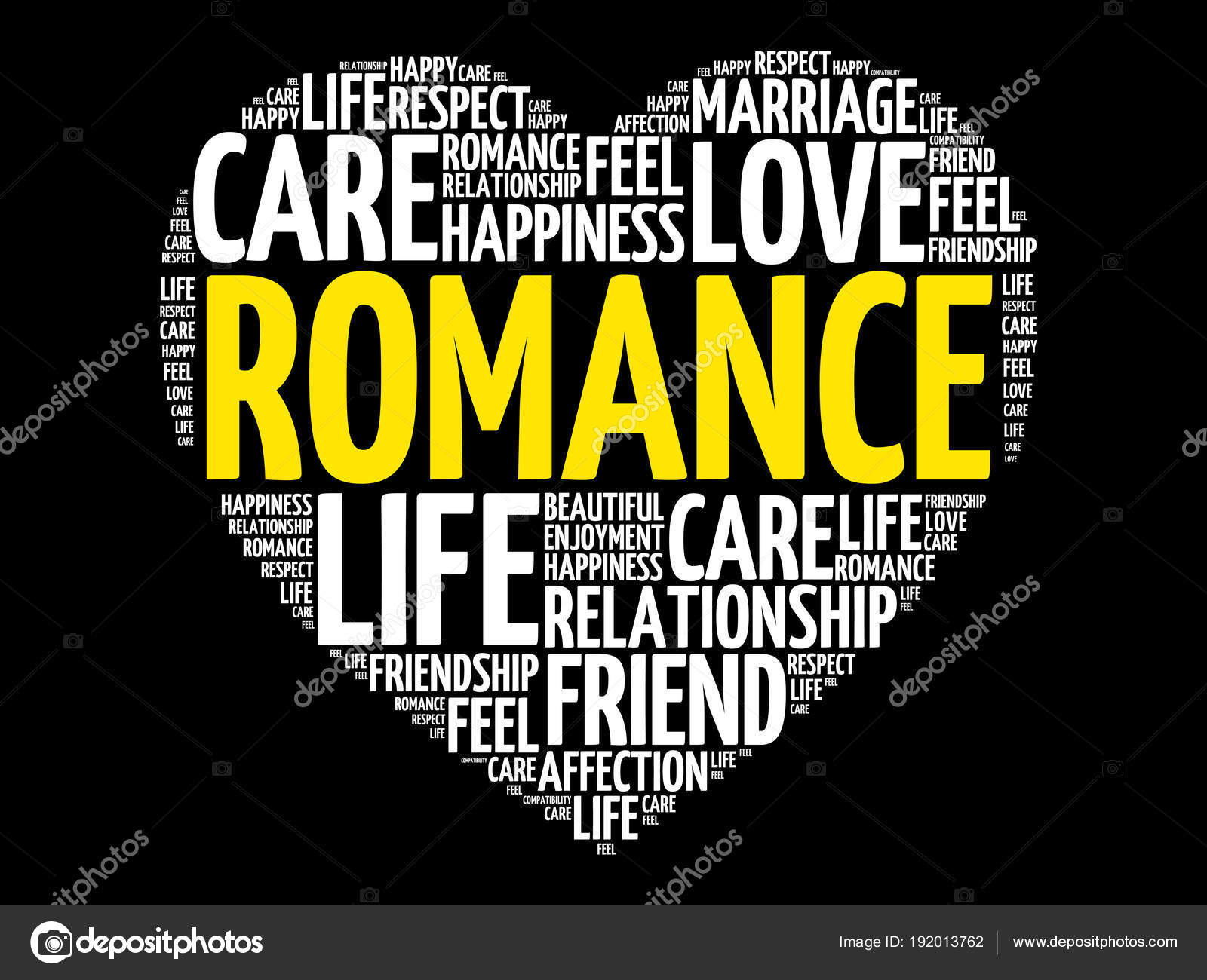 romance word cloud collage stock vector dizanna 192013762