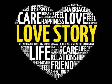 Hikaye kelime bulutu kolaj seviyorum