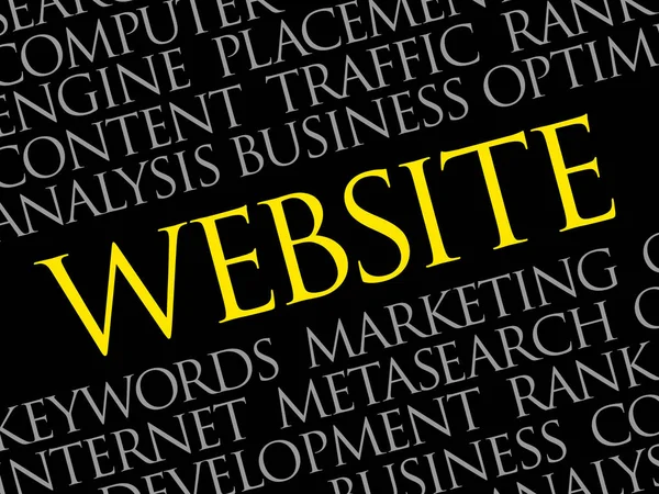 Sitio web palabra nube — Vector de stock
