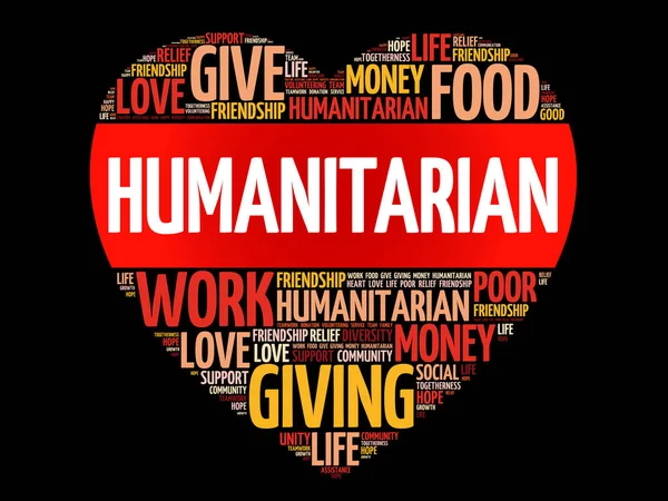 Humanitaire word cloud — Stockvector