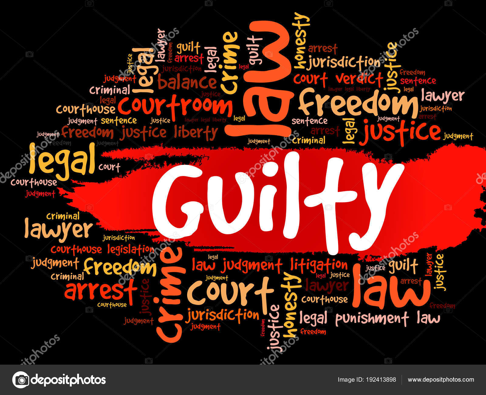 Guilty word cloud concept Stock Vector by ©dizanna 192413898