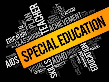 Özel eğitim kelime bulutu kolaj