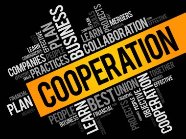 İşbirliği kelime bulutu kolaj